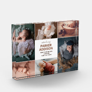 Moderne 6-Foto-Collage-Gitter Neugeborenen-Baby-Ge Fotoblock