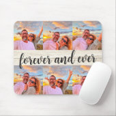 Moderne 6-Foto-Collage mit individuellem Monogramm Mousepad (Mit Mouse)