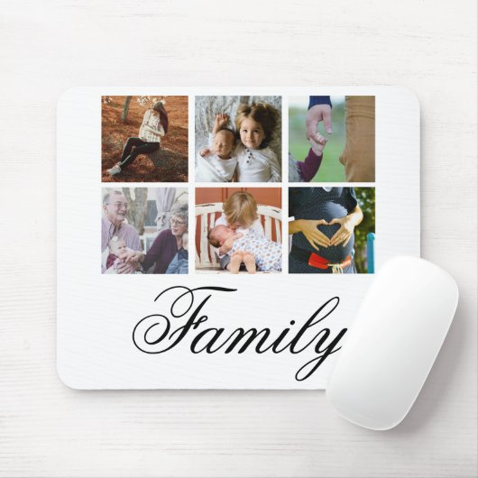 Moderne 6 Foto-Collage | personalisiert Mousepad (Mit Mouse)