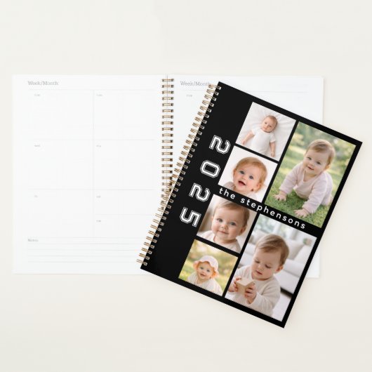 Moderne 6-Foto-Collage Personalisiert Planer (Anzeige)