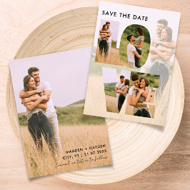 Moderne 6 Foto Collage Save the Date Liebe Letters
