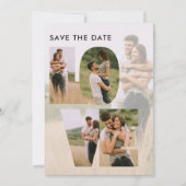 Moderne 6 Foto Collage Save the Date Liebe Letters (Vorderseite)