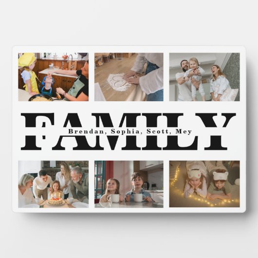 Moderne 6-Foto-FotoCollage Fotoplatte (Vorderseite)