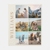 Moderne 6 FotoCollage Fleecedecke (Vorderseite)