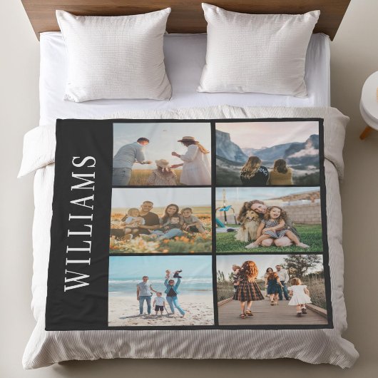 Moderne 6 FotoCollage Fleecedecke