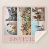 Moderne 6 FotoCollage Sherpadecke (Vorderseite (Horizontal))