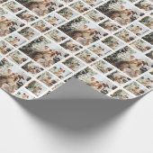 Moderne 6 FotoCollage | Weihnachtsfeiertag Geschenkpapier (Ecke)