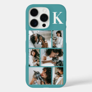 Moderne 6 Haustier-Foto Türkis iPhone 16 Pro Hülle
