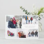 moderne 6 Multi Foto Collage fröhliche Weihnachten (Stehend Vorderseite)