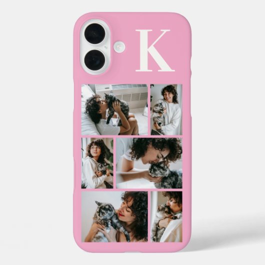 Moderne 6 Tier-Foto Rosa Case-Mate iPhone Hülle (Rückseite)