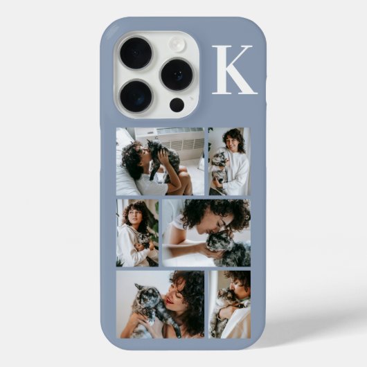 Moderne 6 Tier-Foto Staubblau Case-Mate iPhone Hülle (Rückseite)