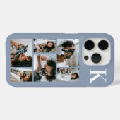 Moderne 6 Tier-Foto Staubblau Case-Mate iPhone Hülle (Rückseite (Horizontal))