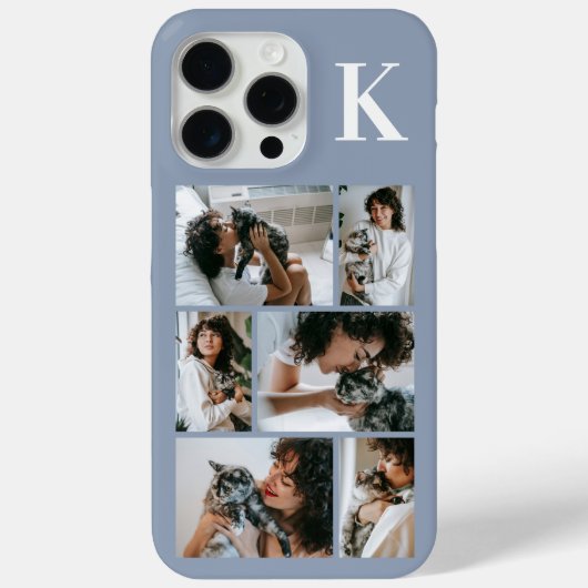 Moderne 6 Tier-Foto Staubblau Case-Mate iPhone Hülle (Rückseite)