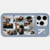 Moderne 6 Tier-Foto Staubblau Case-Mate iPhone Hülle (Rückseite (Horizontal))