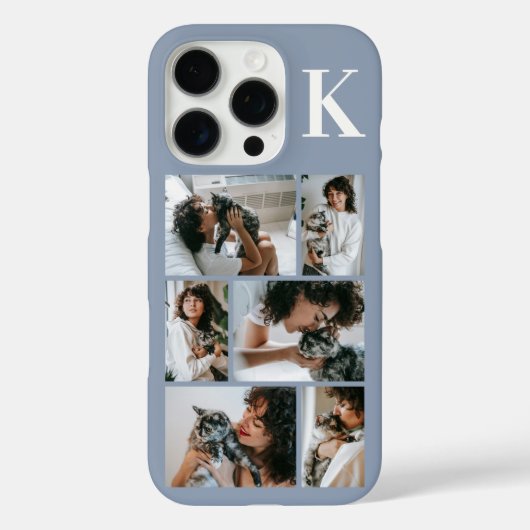Moderne 6 Tier-Foto Staubblau Case-Mate iPhone Hülle (Rückseite)