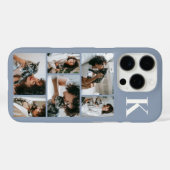 Moderne 6 Tier-Foto Staubblau Case-Mate iPhone Hülle (Rückseite (Horizontal))