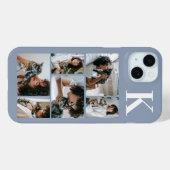 Moderne 6 Tier-Foto Staubblau Case-Mate iPhone Hülle (Rückseite (Horizontal))