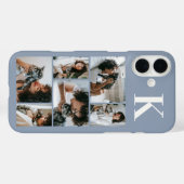 Moderne 6 Tier-Foto Staubblau Case-Mate iPhone Hülle (Rückseite (Horizontal))