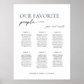 Moderne 6 Tische Begrüßungsdiagramm Poster (Vorne)