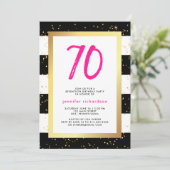 Moderne 70. Geburtstags-Party Einladung des (Stehend Vorderseite)