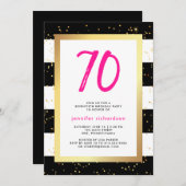 Moderne 70. Geburtstags-Party Einladung des (Vorne/Hinten)