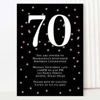 Moderne 70. Geburtstagsparty Einladung