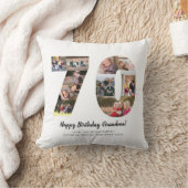 Moderne 70. Nummer Foto Collage Custom Gruß Kissen (Decke)