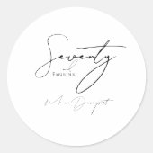 Moderne 70 und Fabelhafte 70. Geburtstagsfeier  Runder Aufkleber (Vorderseite)