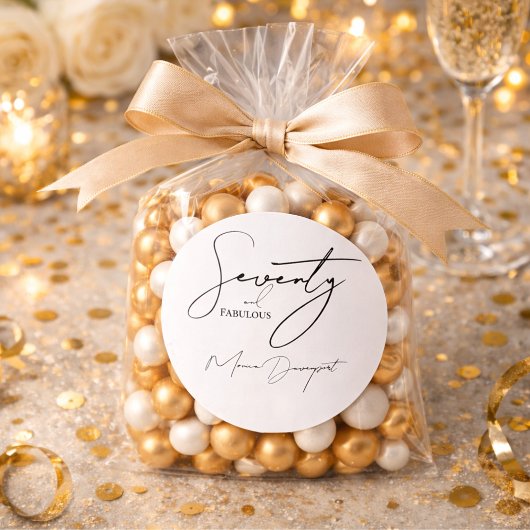 Moderne 70 und Fabelhafte 70. Geburtstagsfeier  Runder Aufkleber