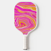 Moderne 70er 80er Rosa Wirbel Pickleball-Schläger Pickleball Schläger (Rückseite)