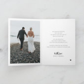 Moderne 7 Foto Collage Liebe und dank Hochzeit Dankeskarte (Innenseite)