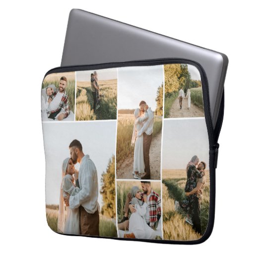Moderne 7 FotoCollage Laptopschutzhülle (Vorderseite Links)