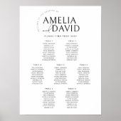 Moderne 7 Tische Begrüßungskarte Poster (Vorne)