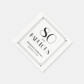 Moderne 80 & Fabulous Schwarz-Weiß-Geburtstag Serviette (Ecke)