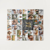 Moderne 80. Geburtstags-Multi-Foto- Wandteppich (Vorderseite (Horizontal))