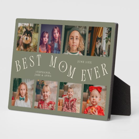 Moderne 8-Foto-Collage Beste Mutter überhaupt Sage Fotoplatte (Seite)