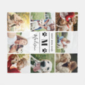 Moderne 8 Foto Collage Dog Paw Fleecedecke (Vorderseite (Horizontal))