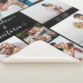 Moderne 8 Foto Collage Elegantes Script Custom Bla Sherpadecke (3/4)