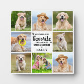 Moderne 8 Foto Collage Hunde Loss Erinnerung Fotoplatte (Vorderseite)