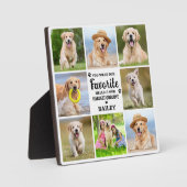 Moderne 8 Foto Collage Hunde Loss Erinnerung Fotoplatte (Vorderseite)