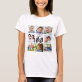 Moderne 8 Foto Collage Names nennen mich Gigi T-Shirt (Vorderseite)