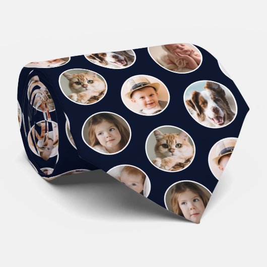 Moderne 8-Foto Collage Neck Tie Krawatte (Gerollt)