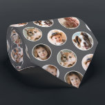 Moderne 8-Foto Collage Neck Tie Krawatte<br><div class="desc">Fügen Sie Ihrem Kleiderschrank eine persönliche Touch mit diesem individuellen Foto-Krawatte hinzu, der mit einem stilvollen grauen Hintergrund und einem runden Rahmen versehen ist, der 8 Ihrer Lieblingsfotos zeigt. Egal, ob es sich um gepflegte Familienmomente, bezaubernde Haustiere oder sinnvolle Fotos handelt, diese einzigartige Krawatte verwandelt Erinnerungen in ein stilvolles und...</div>