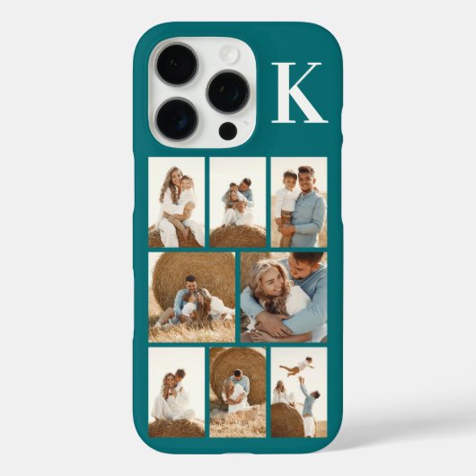 Moderne 8 Foto Türkis Case-Mate iPhone Hülle (Rückseite)
