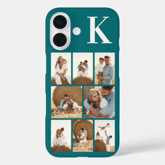 Moderne 8 Foto Türkis Case-Mate iPhone Hülle (Rückseite)