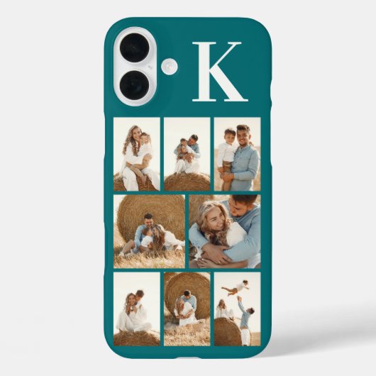 Moderne 8 Foto Türkis Case-Mate iPhone Hülle (Rückseite)