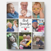 Moderne 8 FotoCollage Beste Opa der Welt Fotoplatte (Vorderseite)