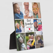 Moderne 8 FotoCollage Beste Opa der Welt Fotoplatte (Seite)