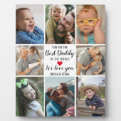 Moderne 8 FotoCollage Bester Daddy in der Welt Fotoplatte (Vorderseite)