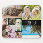 Moderne 8-FotoCollage Personalisiert kundenspezifi Mousepad (Vorne)